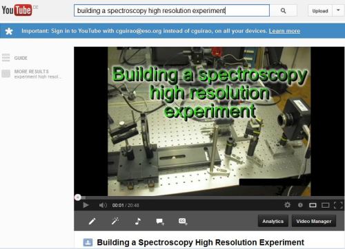 Building a high resolution spectroscopy experiment
